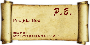 Prajda Bod névjegykártya